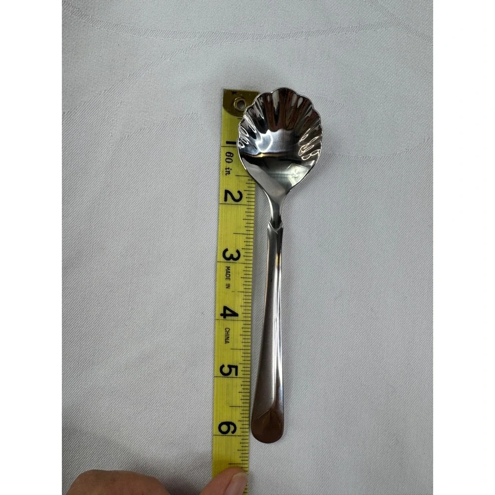 Zwilling J.A. Henckels Sugar Shell Spoon 18/10 Stainless Steel Scalloped 6 Inch